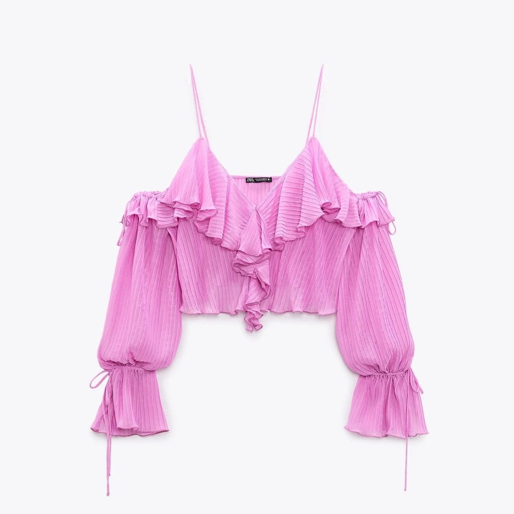 NWOT zara pink top! Super cute size small